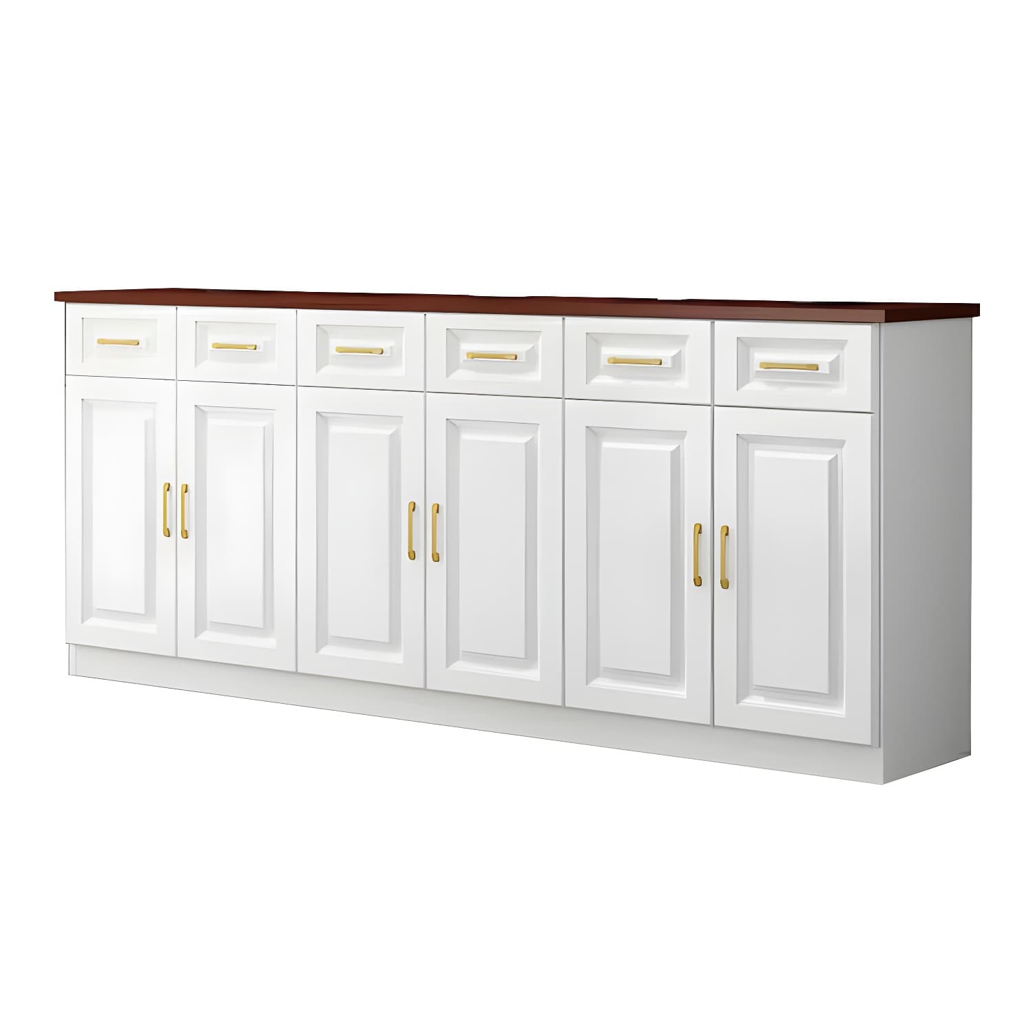 Modern Wood Buffet Sideboard with Cabinets, Drawers, and Shelves - No Distressing - image 17