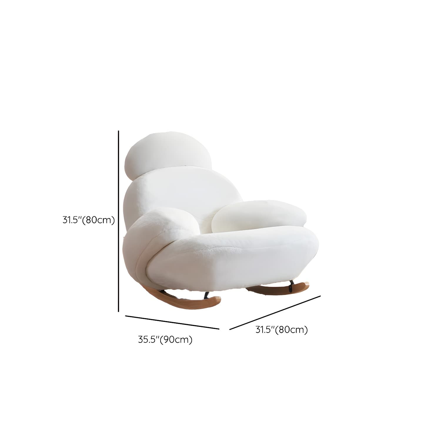 Spindle Living Room Contemporary Reclining Upholstered Rocking Accent Chair - image 26