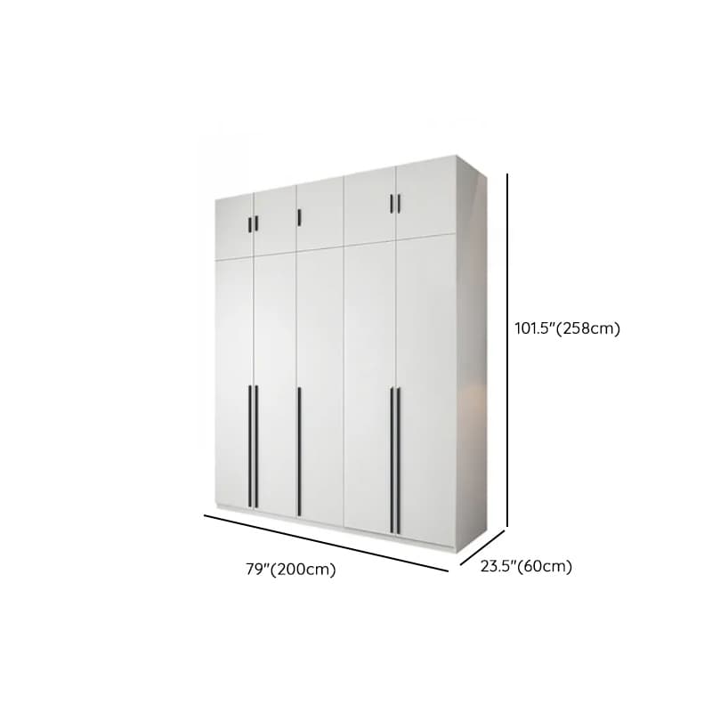 White Lumber Detached Wardrobe Closet with Soft Close Drawer, Door, Interior Shelves, and Clothing Rod - image 28