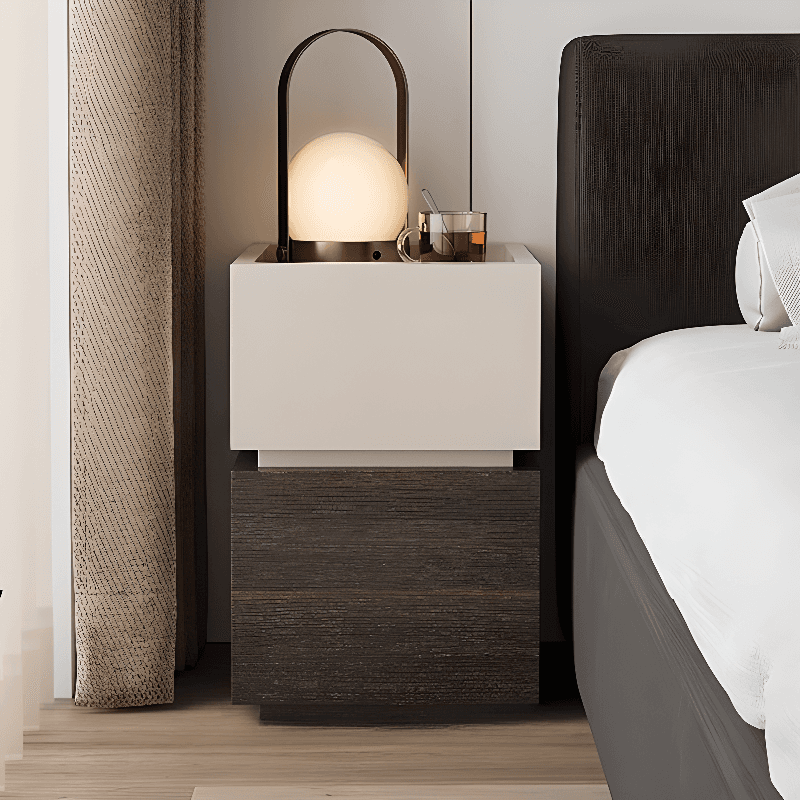 Organic Modern Nightstand With Drawer Organization featuring 2 Drawers and Particle Board Wood Countertop - image 11
