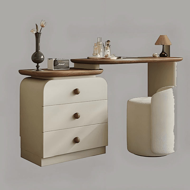 Modish Large Vanity Set/Makeup Vanity with Laminate Table Top, White Finish, 3 Drawers, Mirror Lights, and Scalable Design - image 3