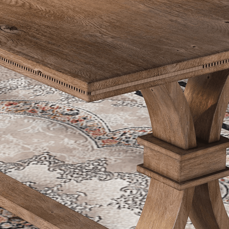 Old School Weathered Wood Rectangle Fixed Dining Table for 8/for 6/for 4 - image 6