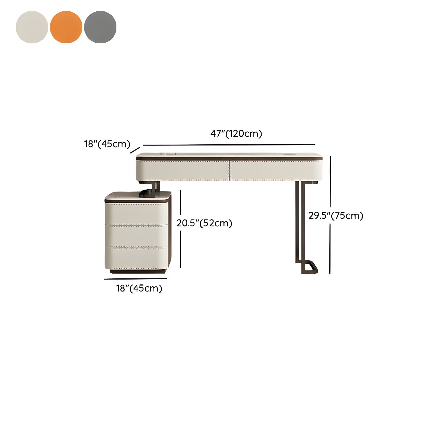Modern Wood Vanity with Stone Top & 5 Drawers & Jewelry Storage & Assembly Required - image 15