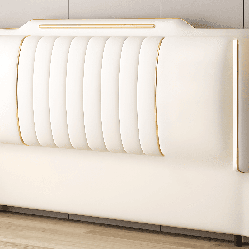 Simplistic Style Wingback Headboard with No Distressing in Pine Wood, Featuring Camelback Shape for King/Queen/Full Bed, Sponge Upholstery Fill, and Standard Height - image 15