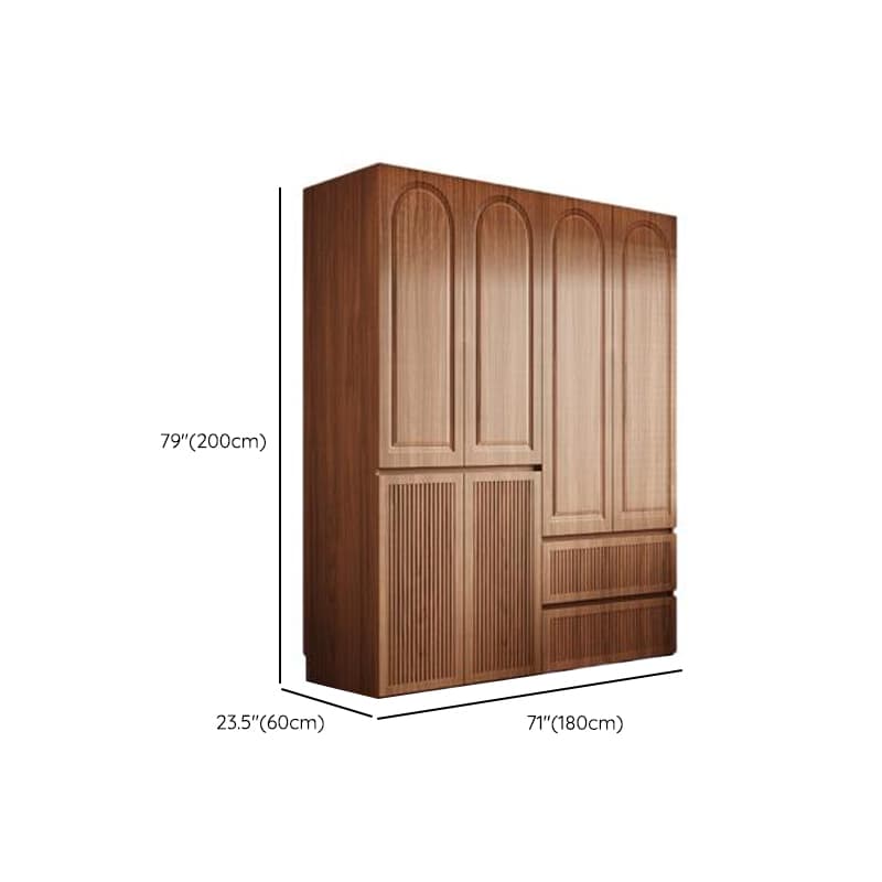 Acorn Minimalist Natural Wood Independent Wardrobe Closet with Soft Close Drawer, Soft Close Door, and Interior Shelves - image 12