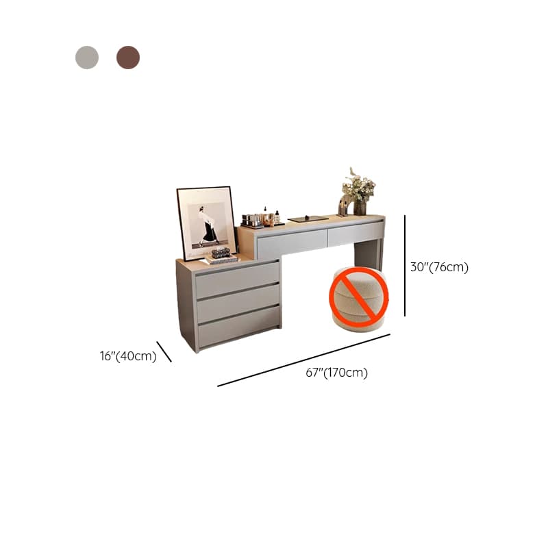 Multi-Purpose Vanity Set with LED Lighting, Scalable, Push-Pull, Adjustable Touch, and Adjustable Brightness - image 13