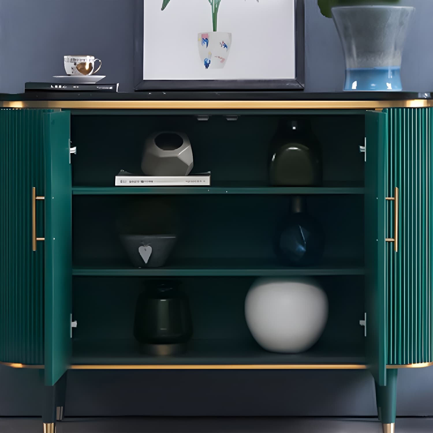 Wood Sideboard Contemporary Style Side Board for Dining Room - image 13