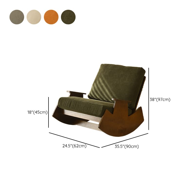 Dove Grey/Amber Color Modish Rocking Seat Upholstered and Scratch-proof Stationary with Spindle Back and Rear - image 23