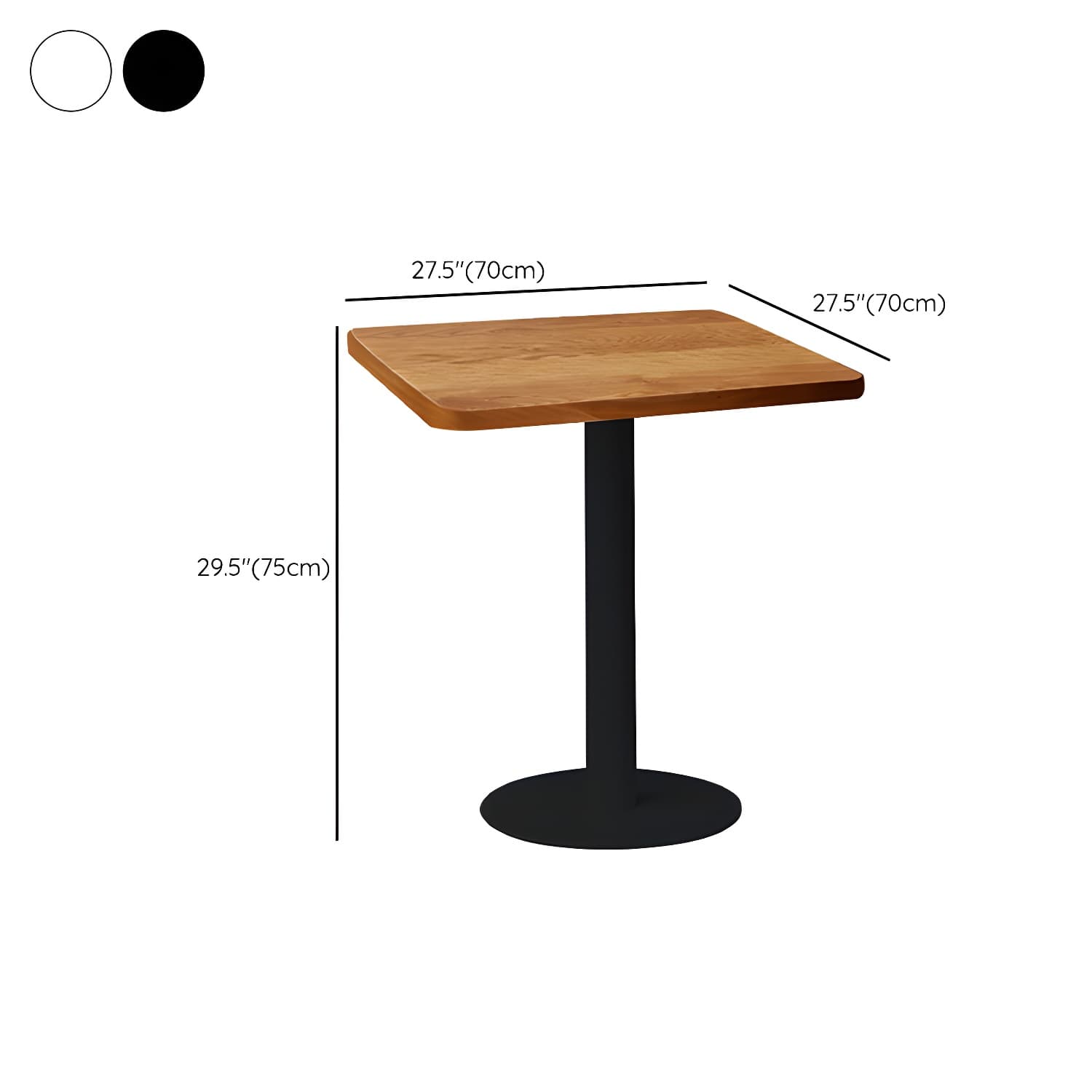 Modern Natural Pine Solid Wood Top Dining Table with Iron Base - image 17
