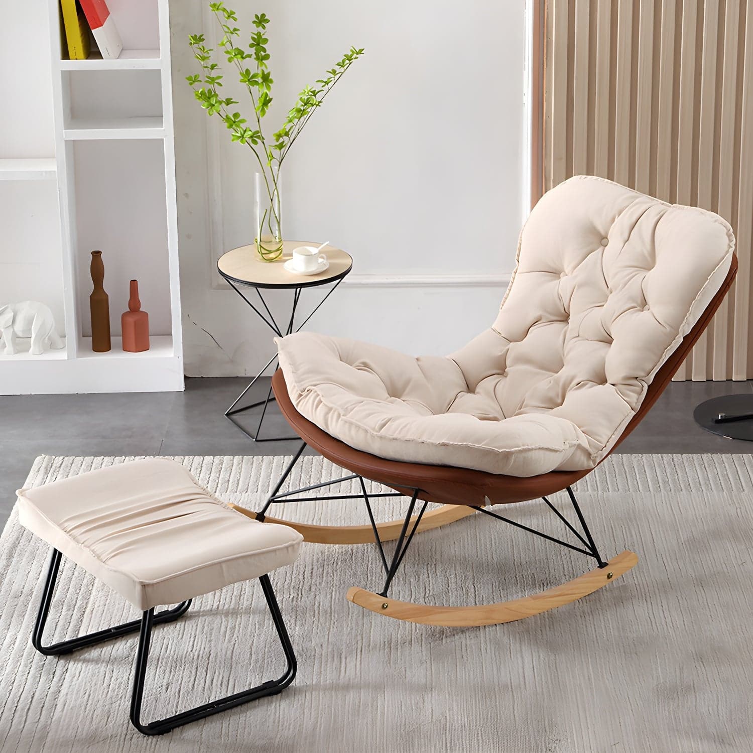 Leisure Light Luxury Rocking Chair Lounge Small Family Lazy Sofa Chair for Apartment - image 6