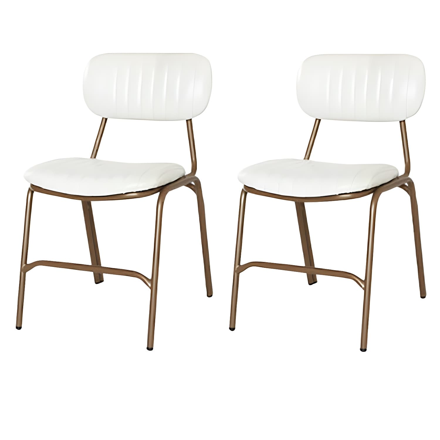 Industrial Metal Dining Room Chairs Open Back Dining Side Armless Dining Chairs (Set of 2) - image 9