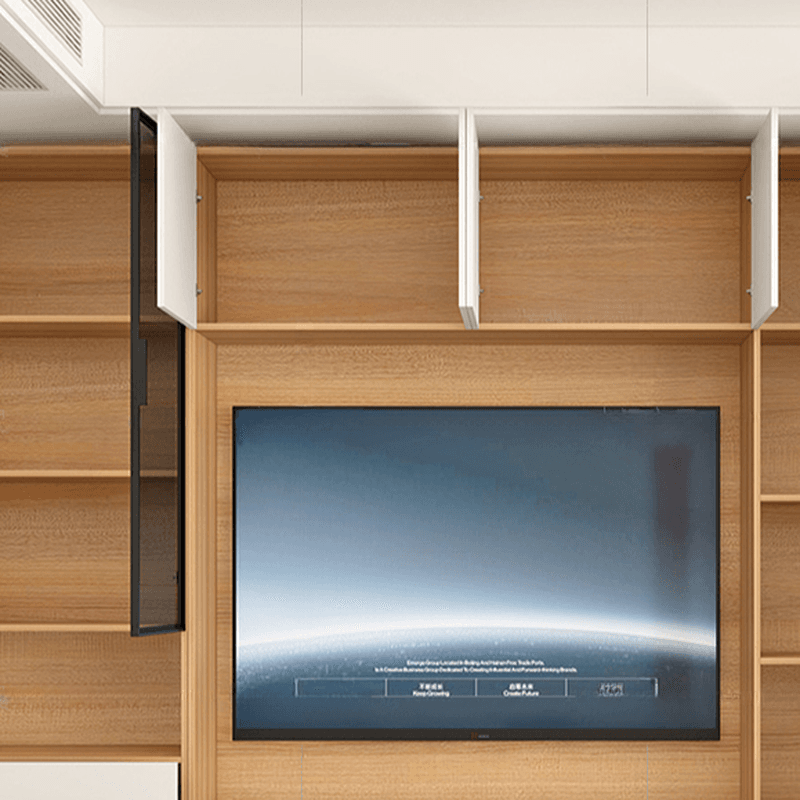 Rectangular Entertainment Center with Hutch, 2 Bookcases, Bridge, and Hutch Included - image 4