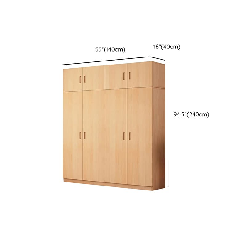 Freestanding Natural Wood Natural Wardrobe - image 47