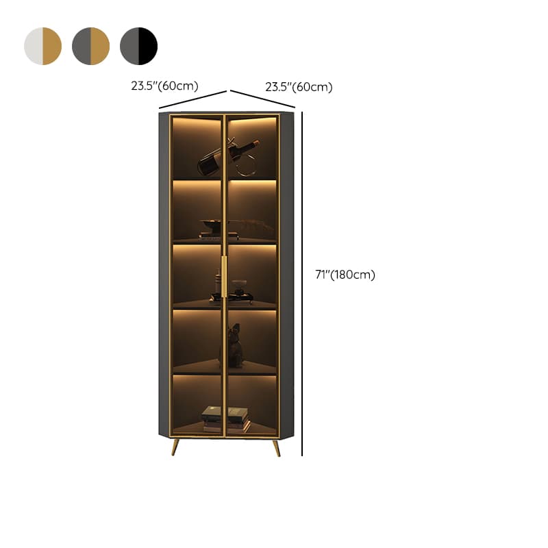Art Deco Unattached Utility Storage Cabinet with Hydrophobic, Lighting, and Dove Grey Top - image 11