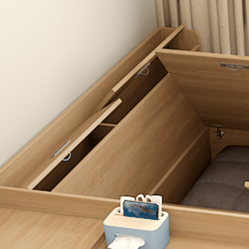 Natural Finish Minimalist Tatami Bed - image 6