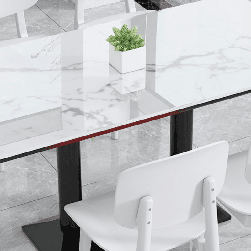 Minimalist/Luxurious Dining Table with Slate Stone Top, Fixed Table, Seats 4/2 - image 11