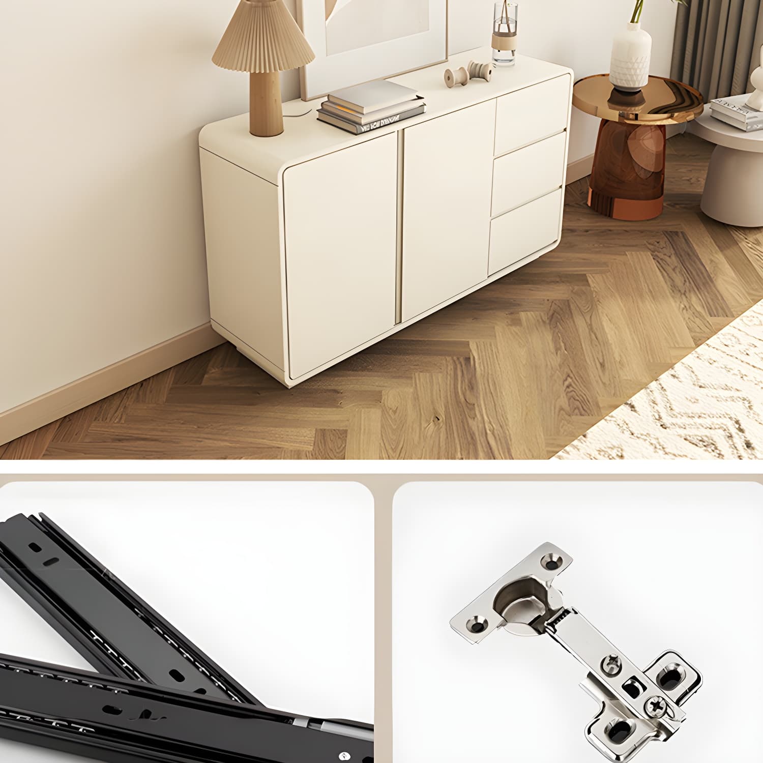 Modern White Double Dresser with Drawers and Soft Close Glides - image 10