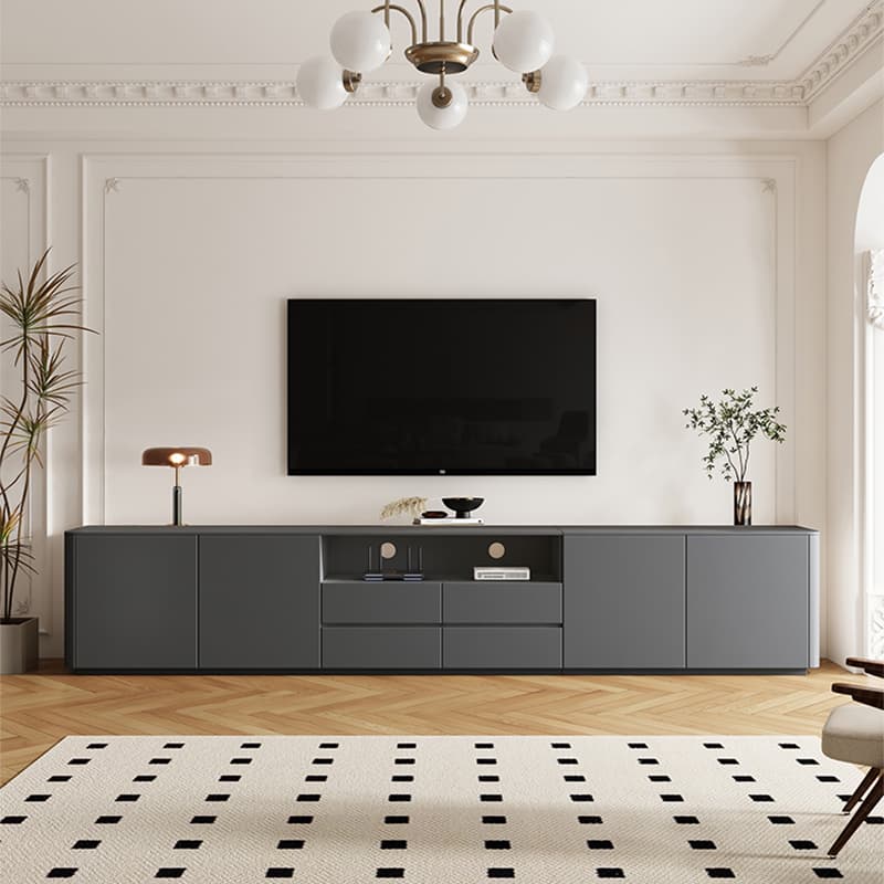 Modern Rectangle TV Stand with 4-Door/2-Door & 3 Tiers Living Room - image 3