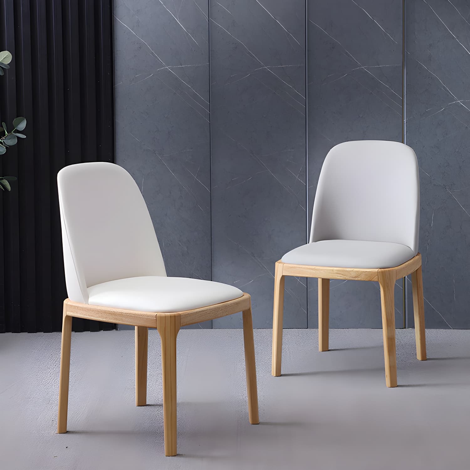 Scandinavian Home Side Chair Parsons Back Wood Armless Dining Room Chair - image 30