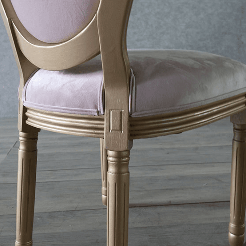 Golden Legged King Louis Back Armless Chair for Dining Room, Outlined Frame with Foot Pads, Steady and Stable - image 19