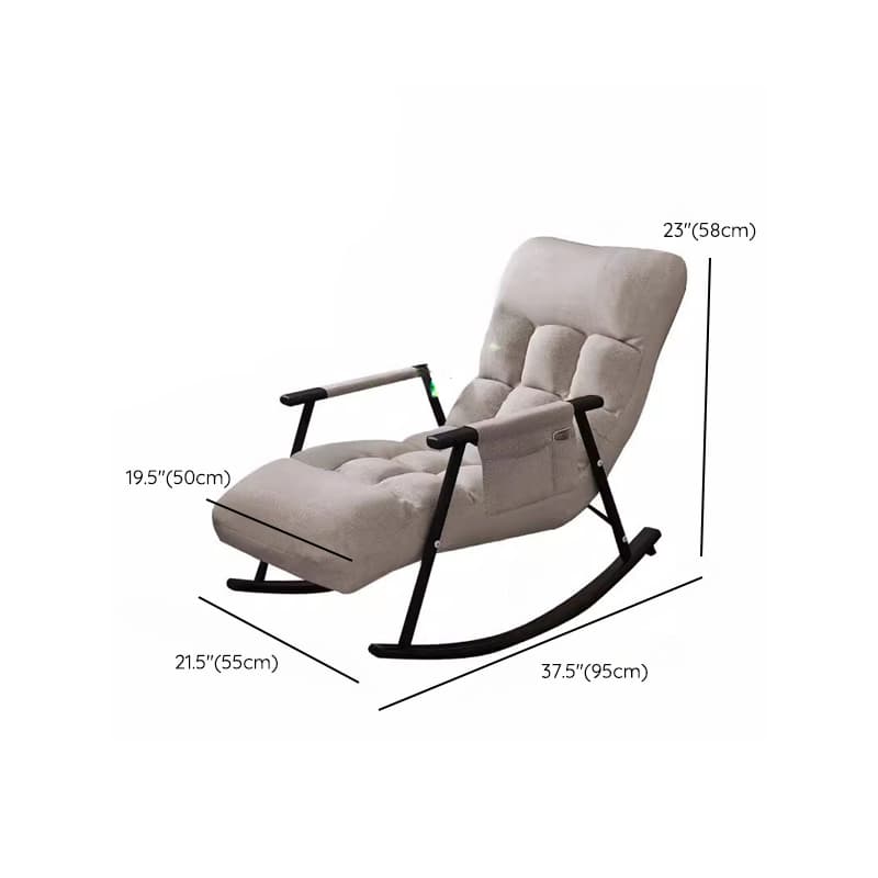 Modern Indoor Rocking Chair Upholstered, Tufted and Custom Fit with slipcover, Metal Legs - image 18