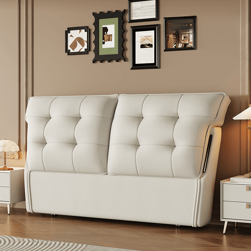 Art Deco Style Panel Headboard with No Distressing, Decorative-stitched Tufting, Rectangle Shape for Queen/Full/Twin XL Bed, Sponge Upholstery Fill, Standard Height - image 6