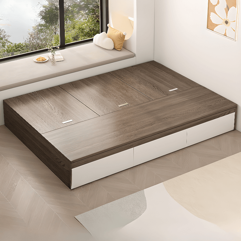 Solid Color Storage Included with 3 Storage Boxes for Bedroom