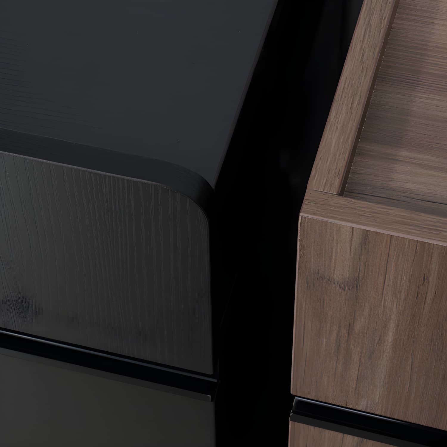 Scandinavian Accent Table Nightstand 25.5" Tall with 2 Drawers - image 17
