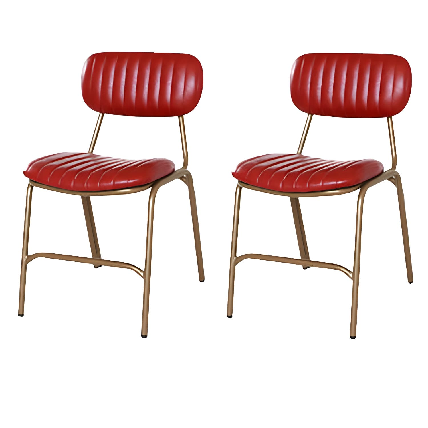 Industrial Metal Dining Room Chairs Open Back Dining Side Armless Dining Chairs (Set of 2) - image 7