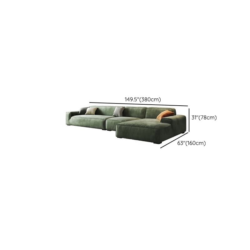 Living Room Use L-Shape/Straight Pine Green Right Hand Facing/Horizontal Sofa Chaise/Sofa with Concealed Support - image 24