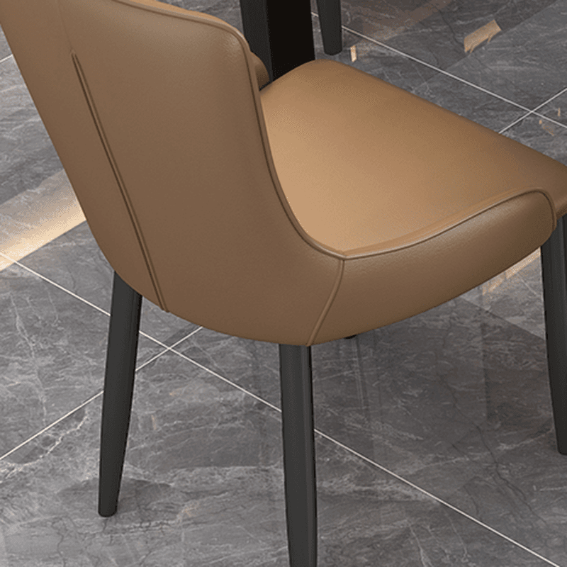 Contemporary 7 Piece Rectangle Dining Table Set with 4-Leg Base - image 5