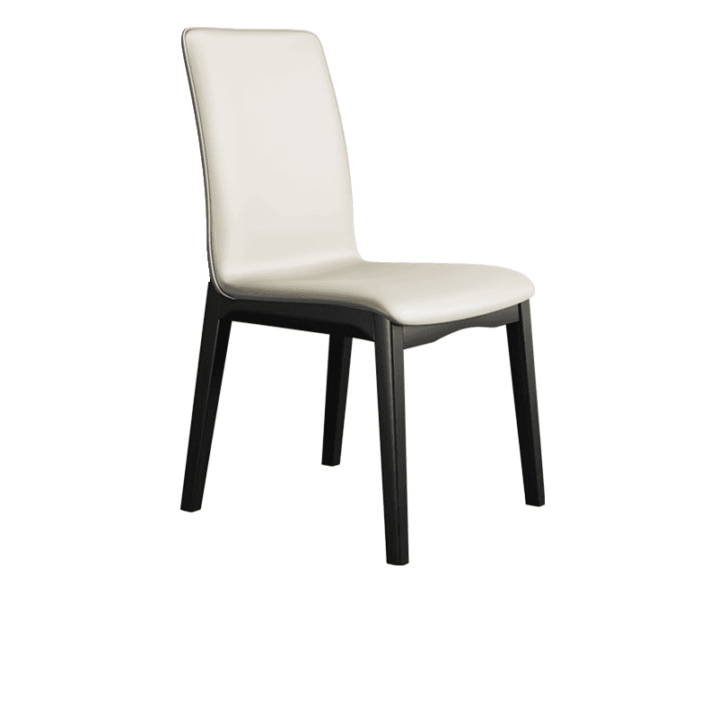 Modern Simple Style Armless Chair with Parsons Chair Back, Upholstered in Timber Legs - image 4