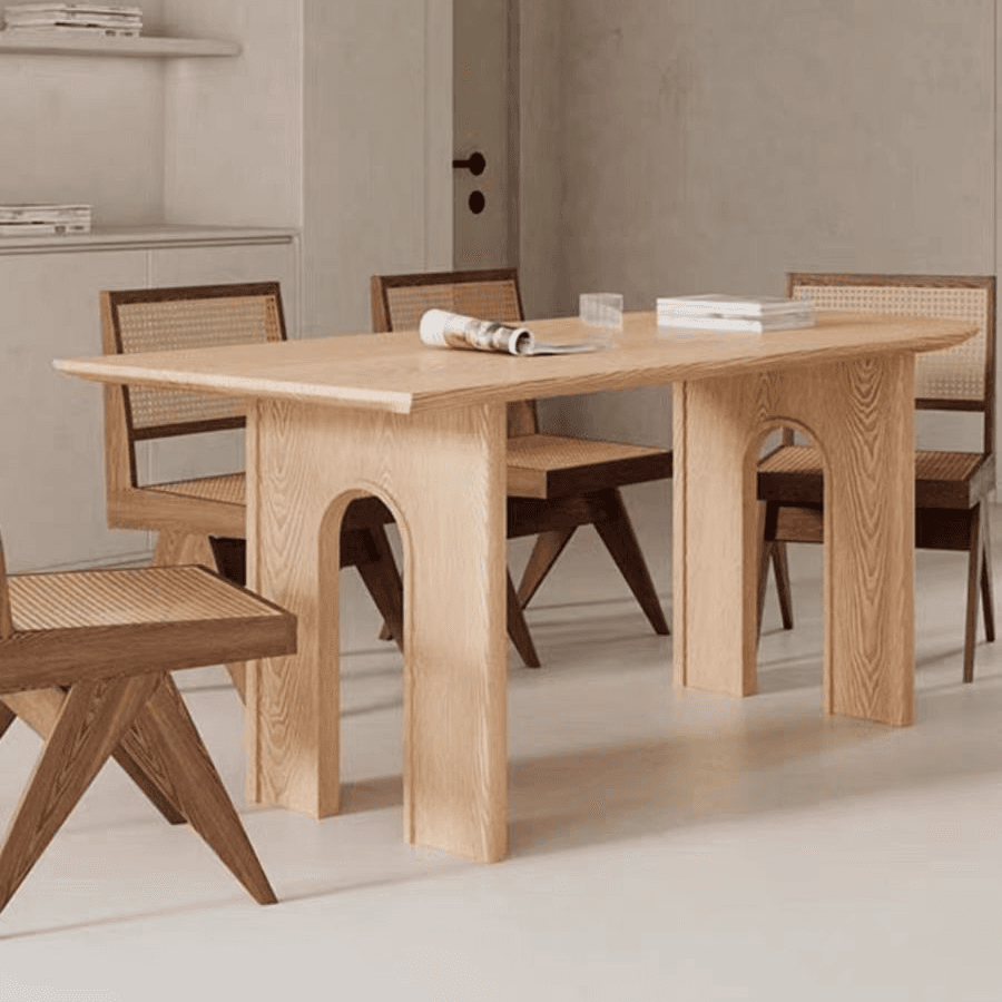 Natural/Espresso Finish/Sand Natural Pine Wood Dining Table for 9 People/for 6 - image 3