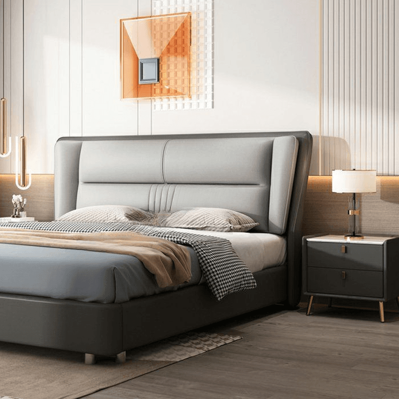 No Distressing Standard（36-55“） Free-standing Standard Full(54"W x 75"L) Rectangle Wingback Headboard, Wood Frame and Sponge Filing Included - image 8