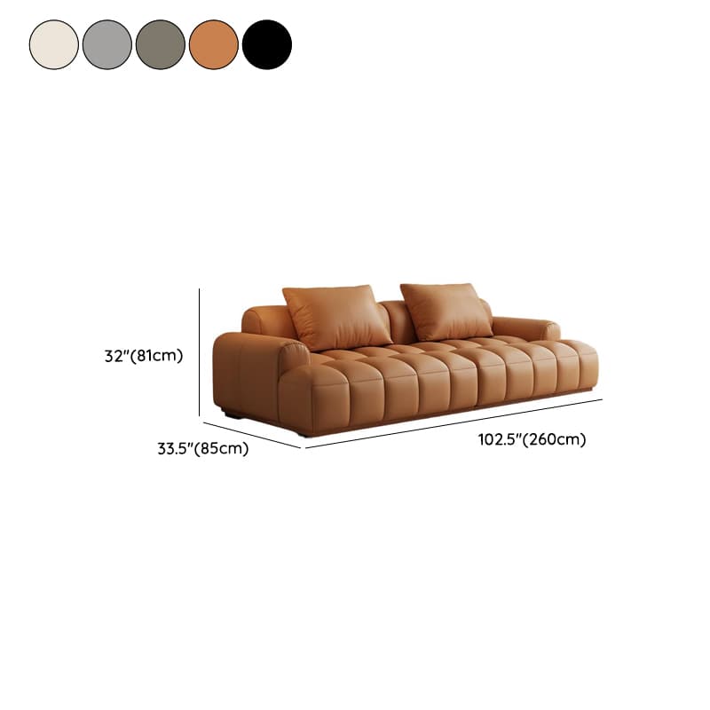 Tear Resistant Standard Sofa with Pu/Flannel Upholstery in Black/Dark Grey/White - image 19