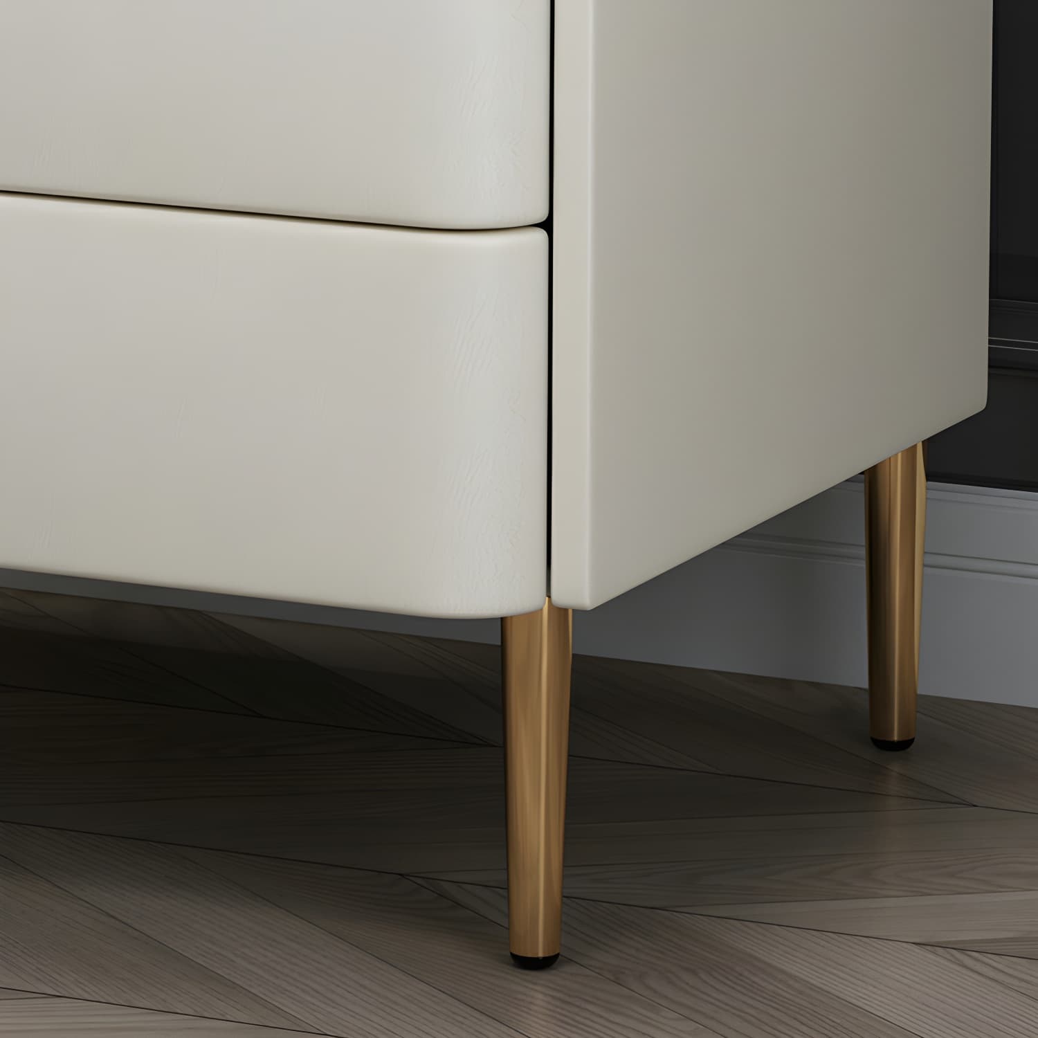 Glam Style Sintered Stone Top Drawer Storage Nightstand for Bedroom - image 28