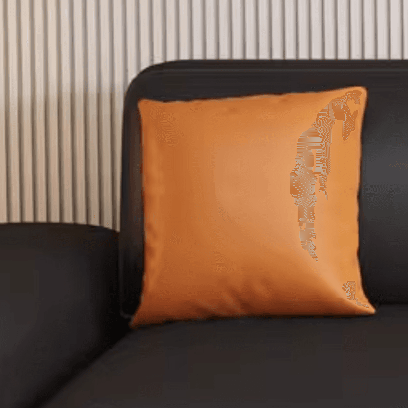 Modern Solid Color Water Resistant Sofa in Midnight Black with 6-seater Capacity and 2 Pillows - image 4