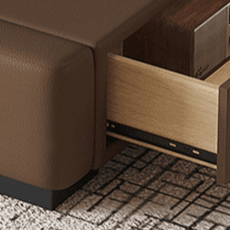 Storage Included Panel Bed with 3 Storage Boxes, Pine Wood Frame, and Sponge Upholstery - image 6