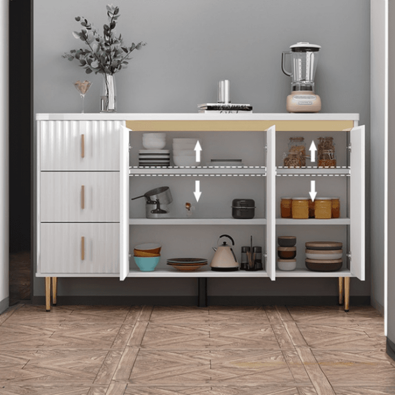 Luxurious Chalk Stone Standard Flooring Sideboard with 3 Doors & Variable Shelf - image 4