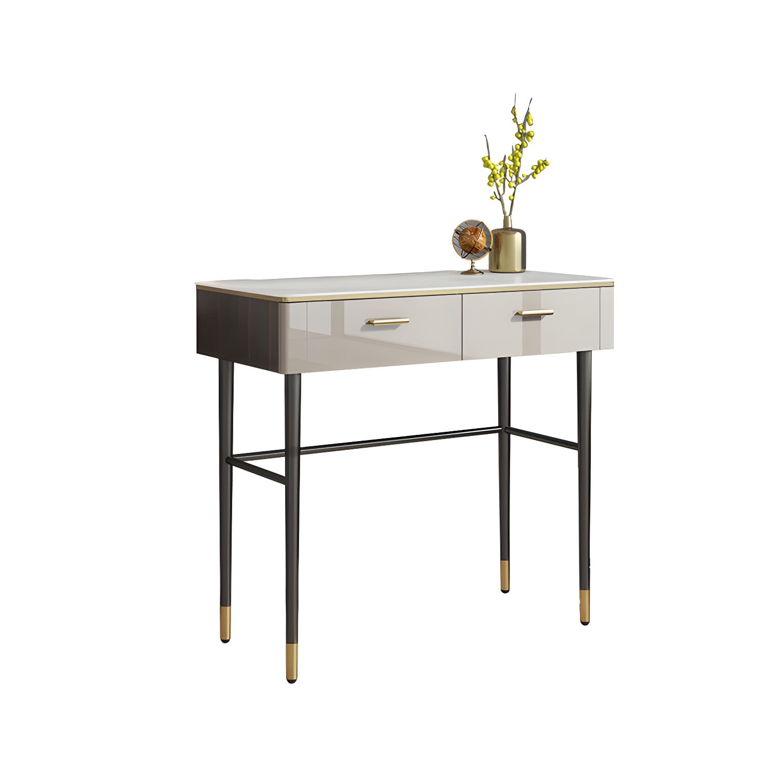 Modern Slate Top Vanity Makeup Table Set Grey Makeup Vanity Desk Table - image 10