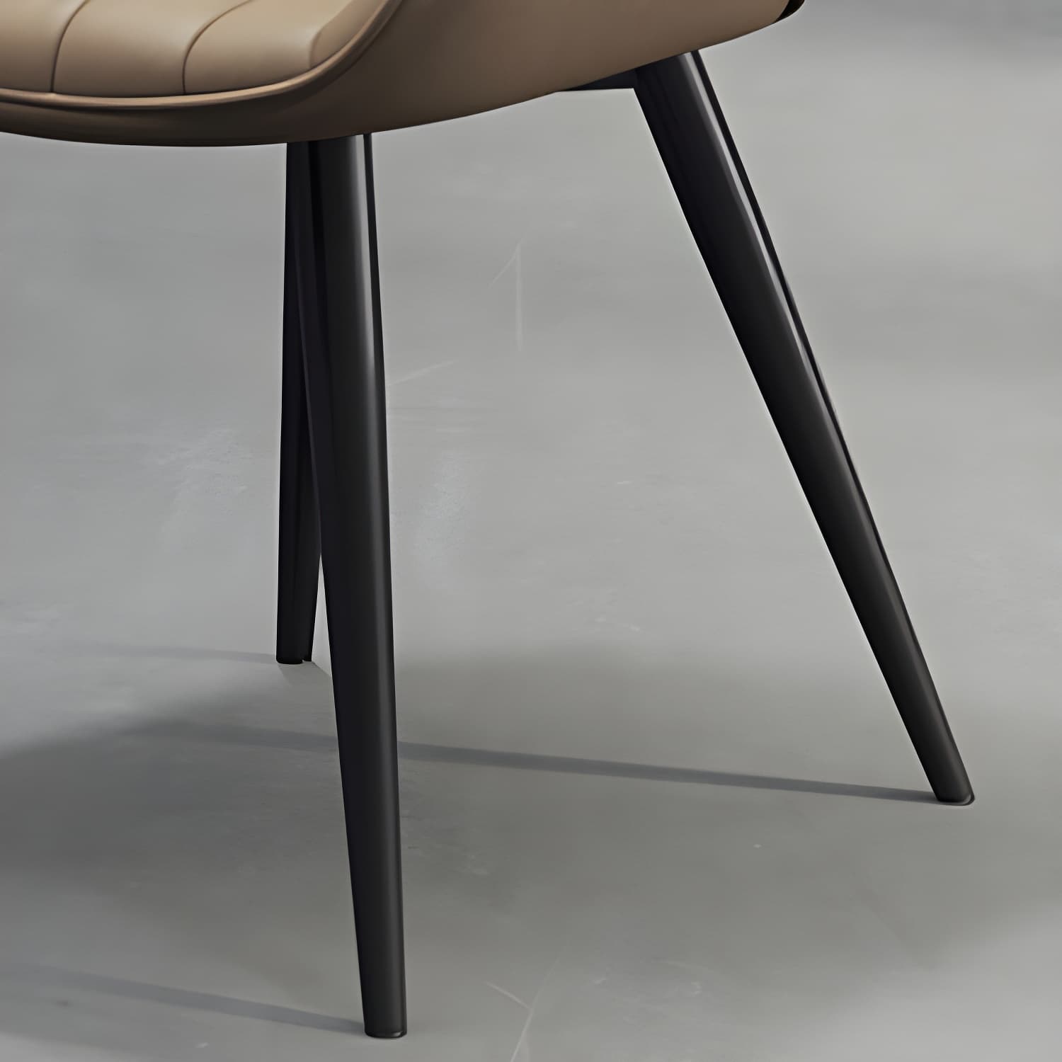 Metal Frame Dining Side Chair Faux Leather Upholstered Side Chair - image 14