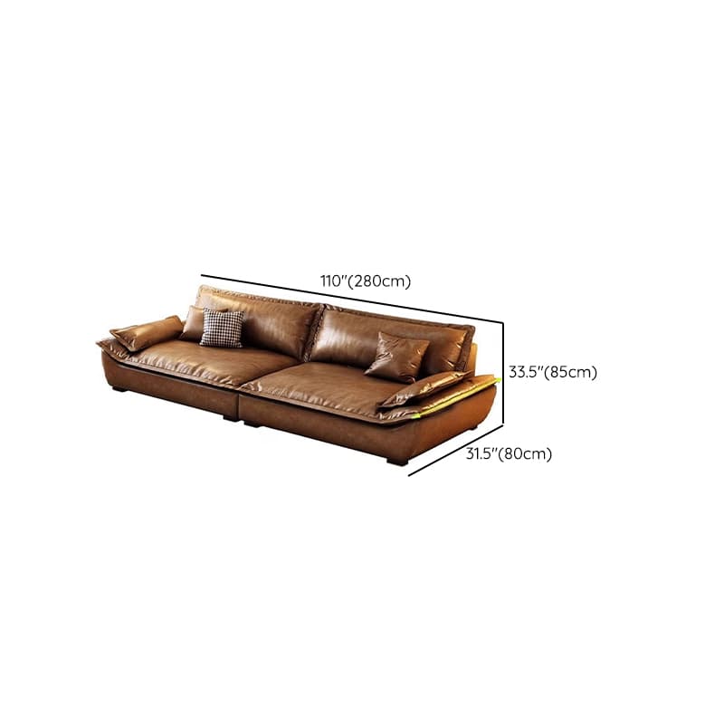 Simplistic Solid Color Tear Resistant Light Brown Standard Sofa for 4/for 3/for 2 - image 13