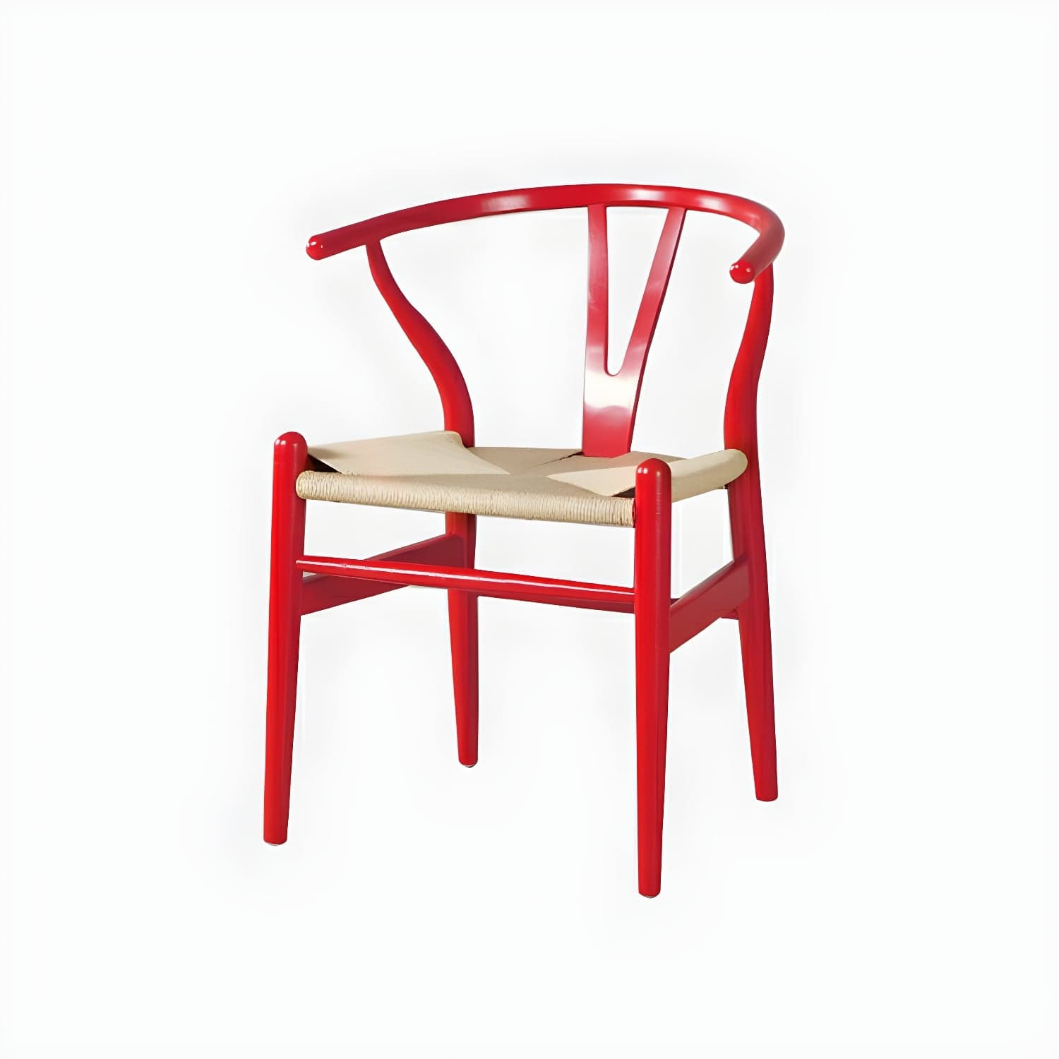 Scandinavian Wood Side Chair with Wishbone Back and Upholstered Seat for Kitchen & Dining - image 11