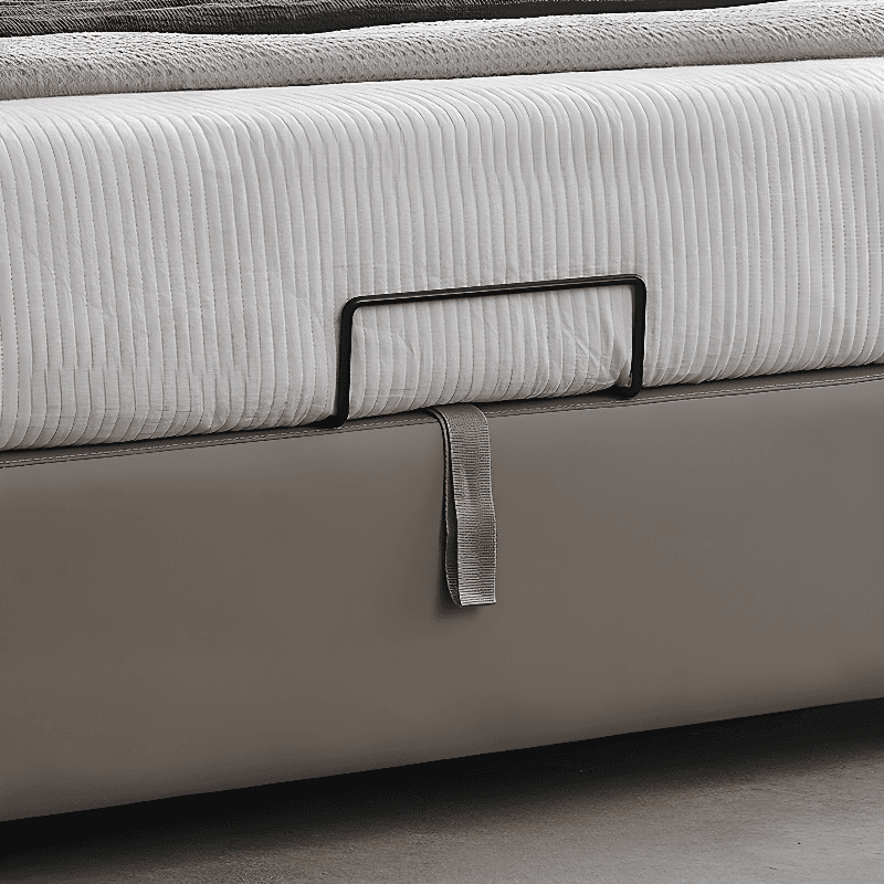 Grey Solid Color Storage Included Panel Bed for Bedroom - image 6
