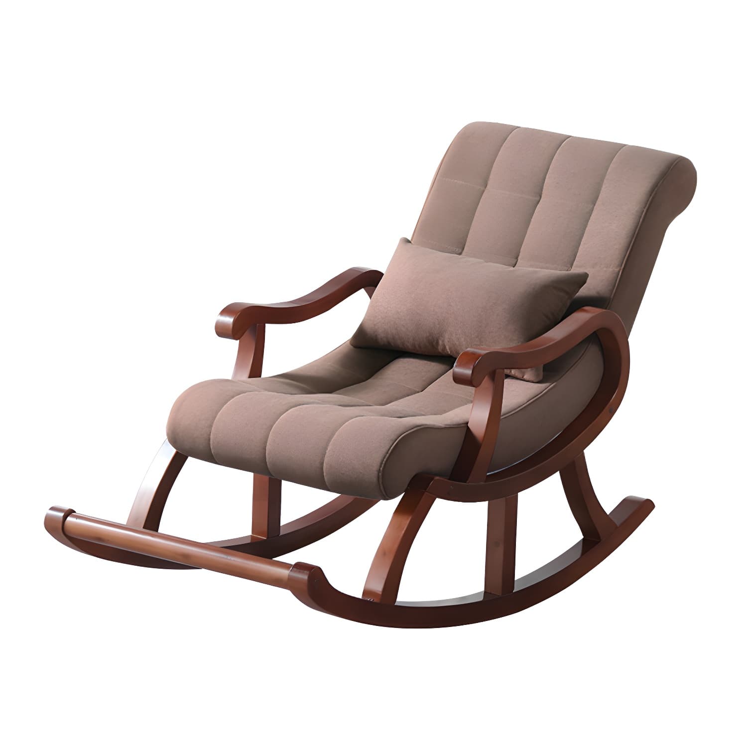 Mid Century Modern Rocking Chair Suede Reclining Rocking Accent Chair with Seat Cushion - image 11
