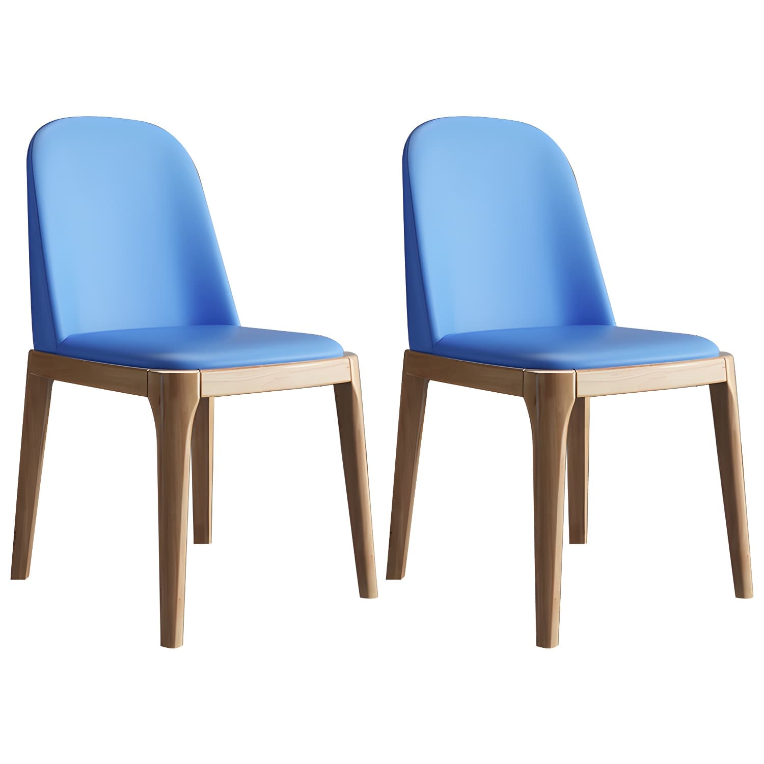 Scandinavian Home Side Chair Parsons Back Wood Armless Dining Room Chair - image 3