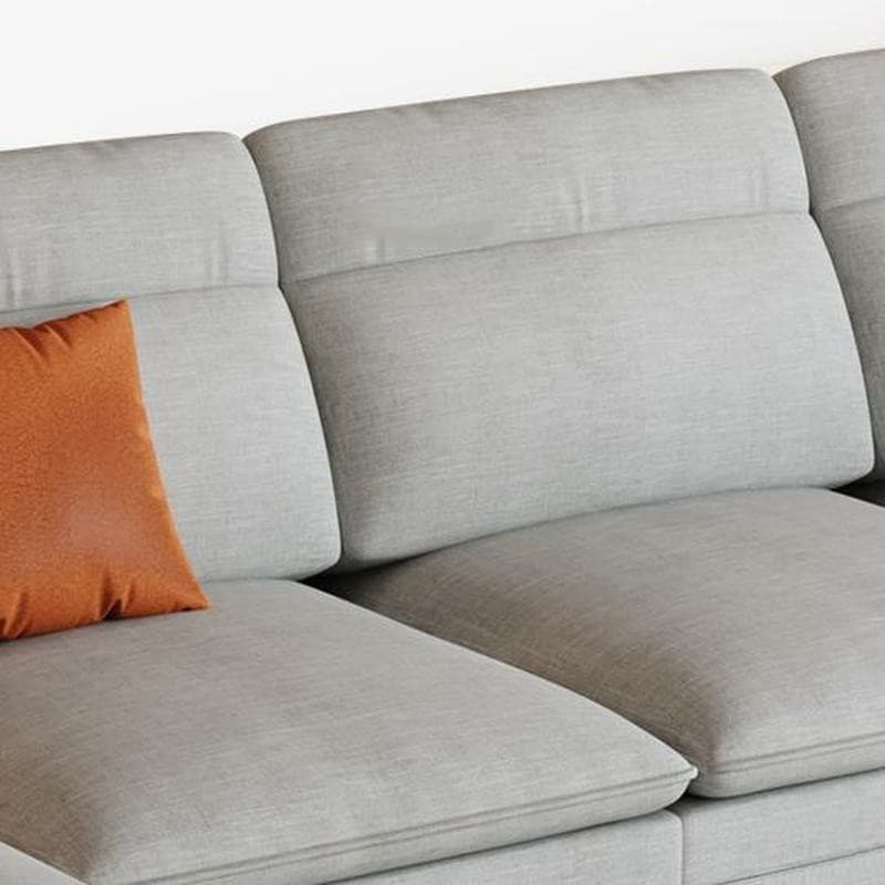 Contemporary Square Arm Sectional Sofa with Pillows and Storage - image 6