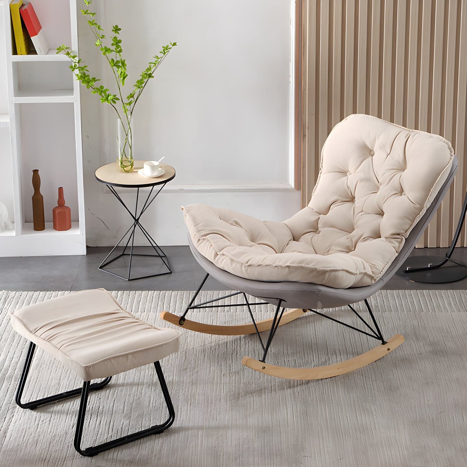 Leisure Light Luxury Rocking Chair Lounge Small Family Lazy Sofa Chair for Apartment - image 5
