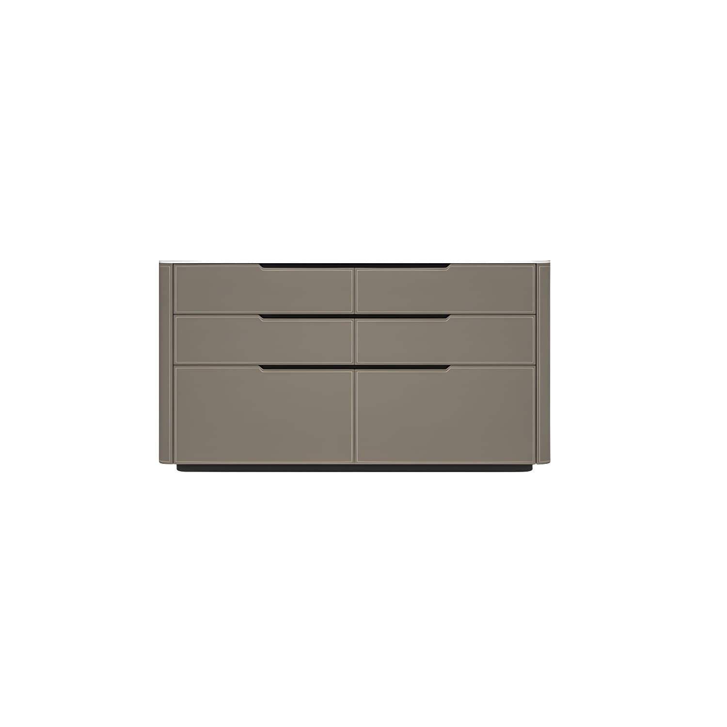 Wood Modern 4-Drawer and 2-Door Storage Sideboard with Stone Countertop - image 6