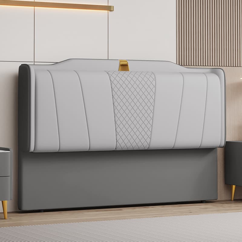 Modish Style Panel Headboard in Pine Wood with No Distressing, Rectangle Shape for Queen/Full/Twin XL Bed, Featuring Sponge Upholstery and Standard Height